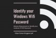 How to find the WiFi Password in Windows 10
