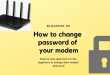 how to change modem password